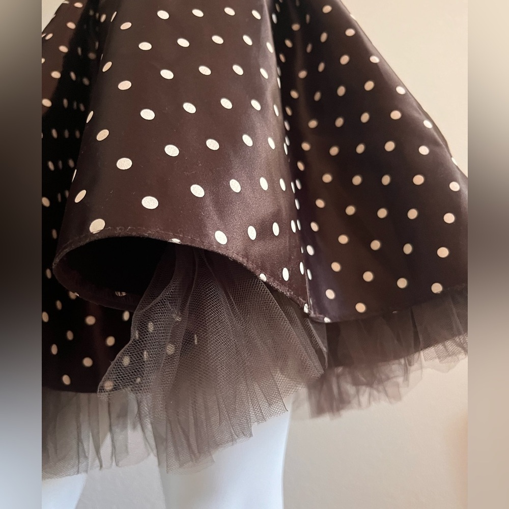 Vintage Jessica McClintock Gunne Sax Polka Dot Strapless Mini Dress size 3/4 USA - Picture 6 of 16